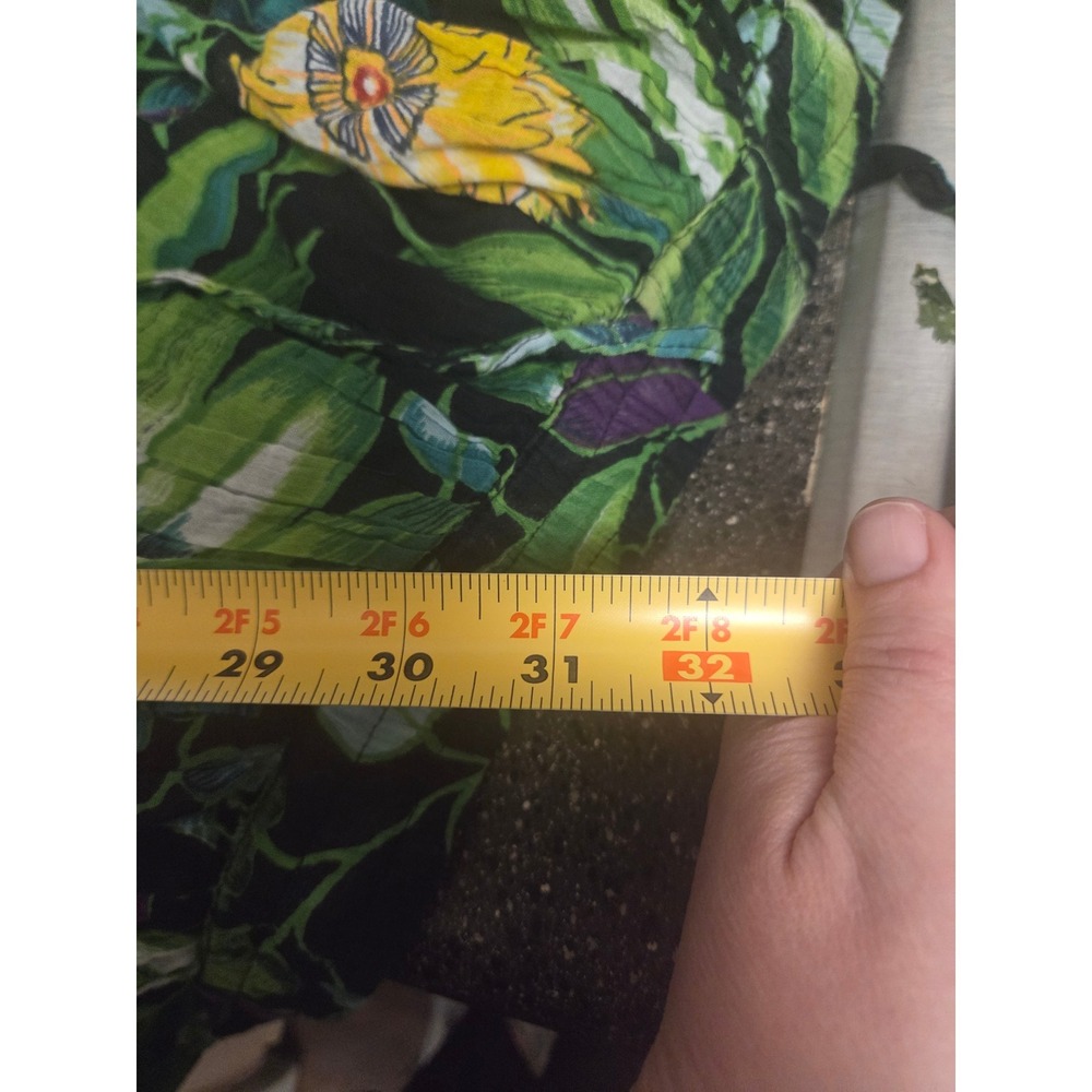 Vintage Take Two Botanical Floral Skirt Elastic Waist‎ Boho Tropical Garden - Picture 6 of 6